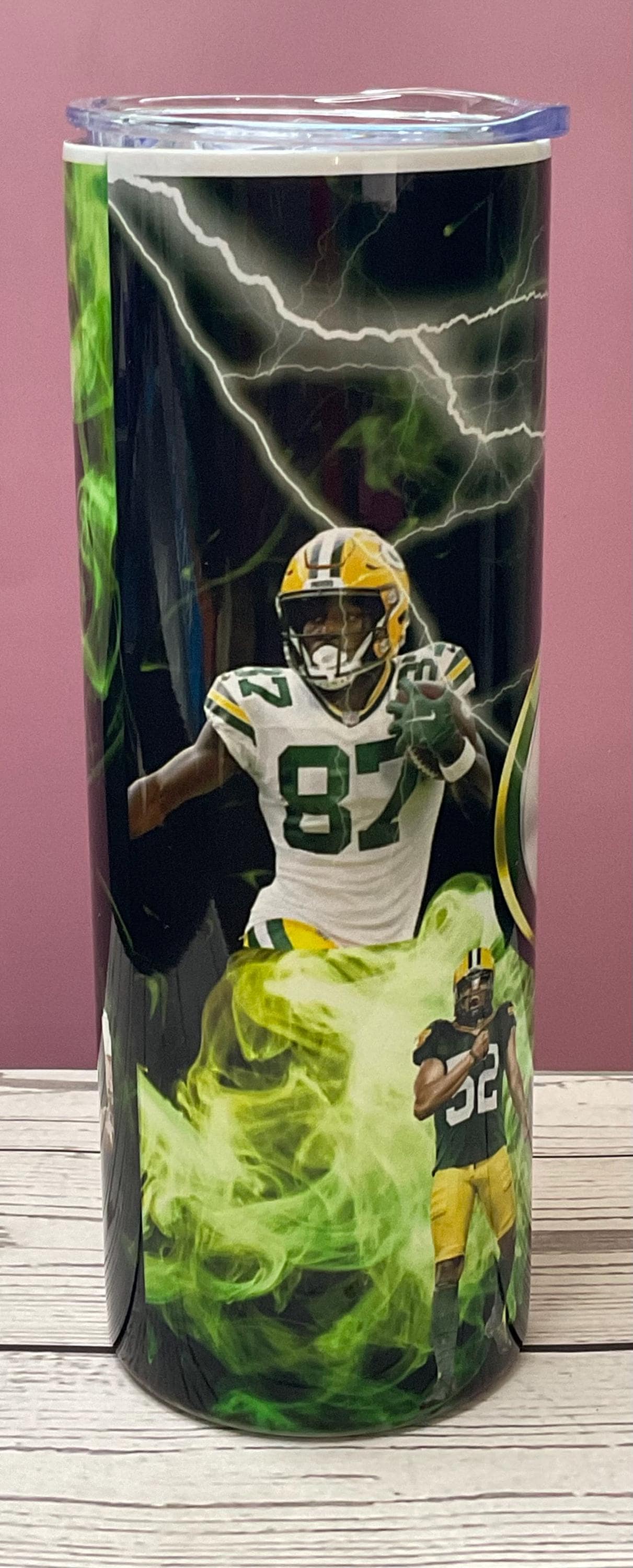 Green Lightning Insulated Tumbler: 20oz Stainless Steel Travel Cup