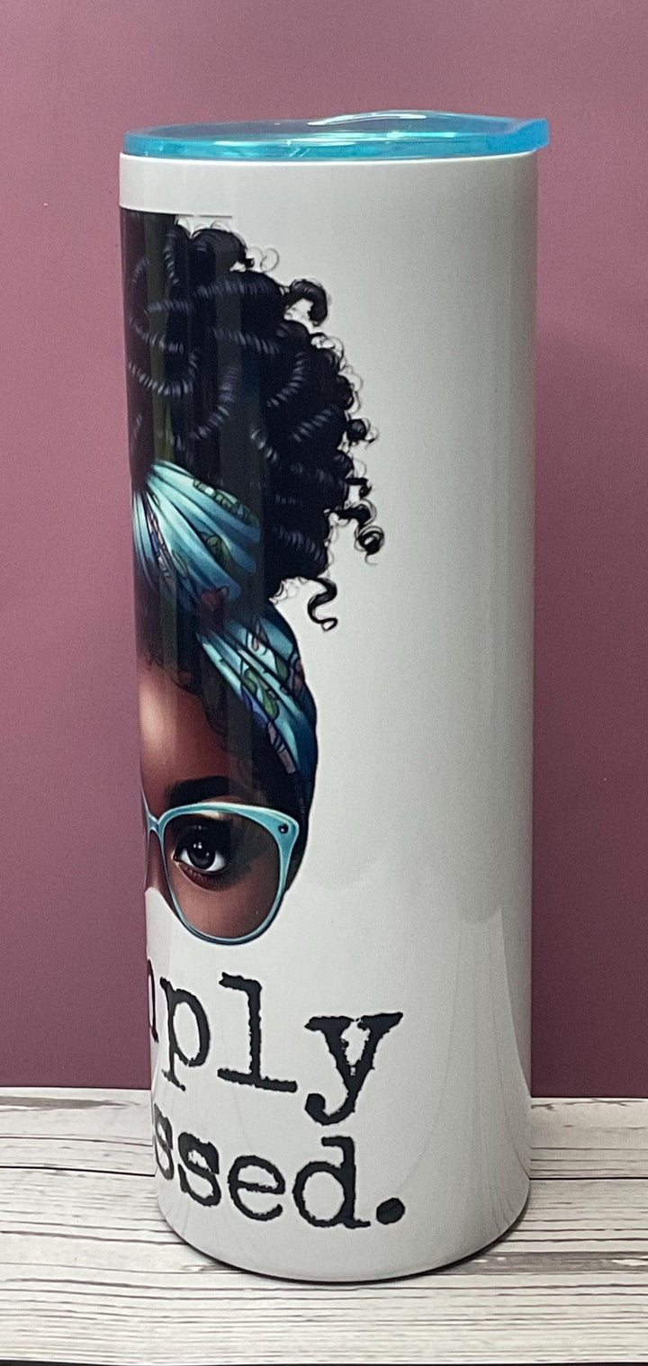 Simply Blessed Tumbler &amp; Journal Set: Afrocentric Christian Gift