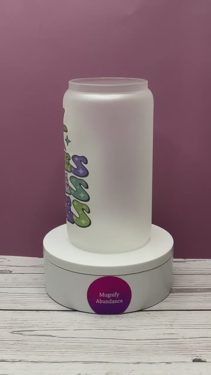 Pisces Frosted Glass Can – Zodiac Energy Cup | Mugnify Abundance