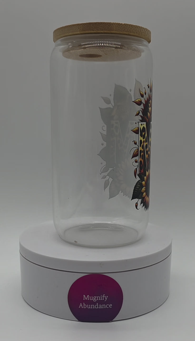 New England Patriots Frosted Glass Can with Bamboo Lid | Football Fan Tumbler Cup | Sports Drink Glass for Game Day | Gift for Patriots Fans