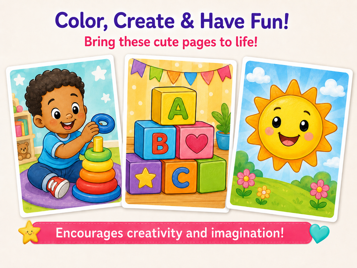 Tiny Smiles Toddler Coloring Book Printable