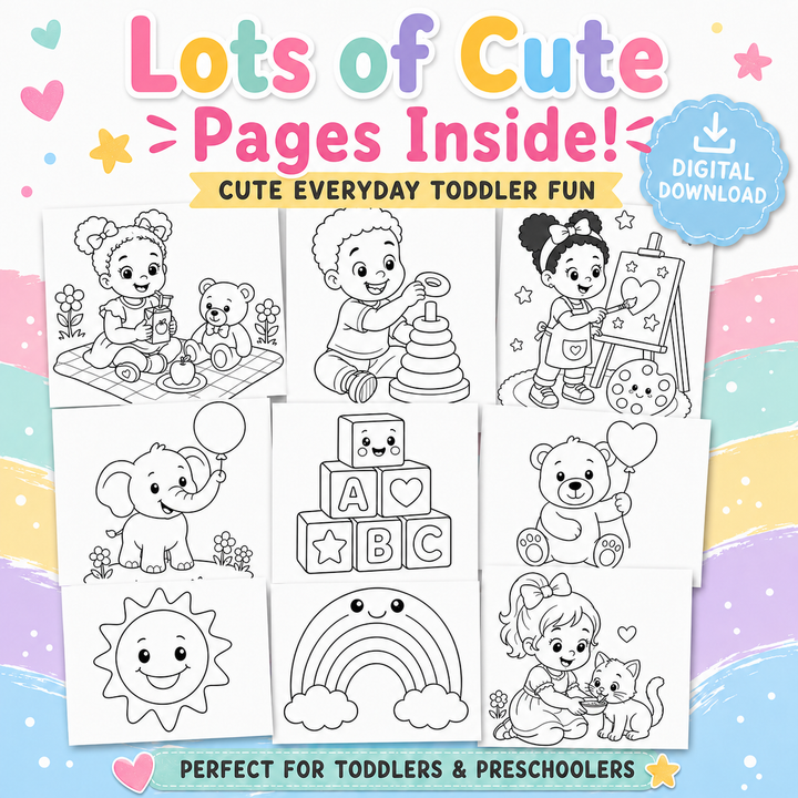 Tiny Smiles Toddler Coloring Book Printable